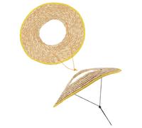 2 Pcs Accessori Per Cappelli Da Costruzione Elmetto Con Visiera in Paglia