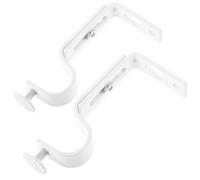 2 Pcs Accessori Per Tende La Camera Da Letto Gancio Bastone Bianco Bianca