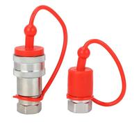 2 pcs Accoppiatore rapido idraulico, filettatura 3/8 pollici NPT ISO5675 I raccordi a connessione rapi idraulica con tappi di polvere per l'edilizia e le attrezzature agricole