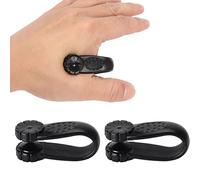 2 Pcs Acupressure Clips, Tiger Mouth Clip Small Easy Operation Pain Stress Relief Plastic LI4 Acupressure Point Clip,Massage Supporting Acupressure Relaxation Stress Alleviation (Nero)