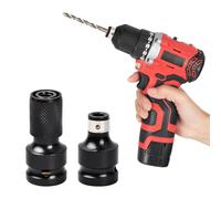 2 Pcs Adattatore per Bussole, Adattatori Chiavi Esagonali, Adattatore da 1/2 Pollice per Avvitatore a Impulsi 1/4 a Bussola per Cricchetto Trapano Chiave Cacciavite Porta Inserti