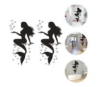 2 Pcs Adesivi Murali Per La Camera Delle Ragazze Da Parete Della Sirena
