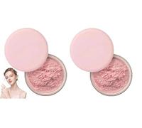 2 PCS Allaura Beauty Pink Setting Powder, Allaura Beauty Blurring Powder, Blurring Setting Powder by Allaura, Waterproof Loose Baking Setting Powder for All Skin Tones, Pink
