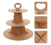 2 Pcs Alzata Per Cupcake Cartone Alzate Torte Supporto Torta Feste