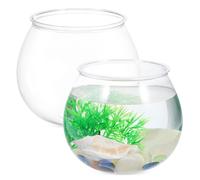2 Pcs Ampolla Per Pesci Decorazioni Acquari Ciotola Di Pesce Trasparente