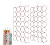 2 pcs Appendino Porta Sciarpa,DBAILY Appendiabiti da Cintura Portacravatte con Cerchi Organizer per Sciarpa Pensile per Lo Stoccaggio Organizzato di Sciarpe e Scialli nel Tuo Guardaroba(28 buche)