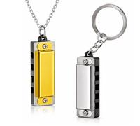 2 pcs Armonica a Bocca 4 Fori per Bambini, Strumenti Musicali Come Regalo di Natale o di Compleanno, per Principianti E Bambini (oro e argento).