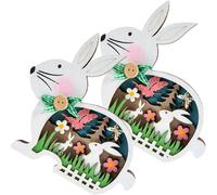 2 Pcs Arredamento Coniglietto Per La Casa Figurine Decorazione Della