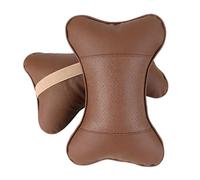 2 PCS Artificial Leather Car Pillow Protection Your Neck/car Headrest Hole-digging Design/auto Supplies Neck per Guida(Color 1)