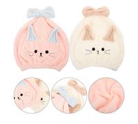 2 PCS Asciugamano Per Capelli Assorbenti Cuffia Da Doccia