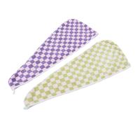 2 Pcs Asciugamano Turbante Per Capelli Asciugamani Doccia Cuffia Da Bagno