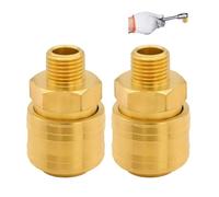 2 Pcs Attacco Rapido Per Aria Compressa DN 7,2 Con Filettatura Esterna Da 1/4 Pollice Connettore Robusto E Sicuro, Valvola Di Ritegno, Utilizzo Versatile, Pressione Massima, in Ottone Raccordo Compres