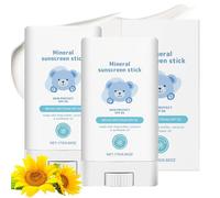 2 Pcs Baby Mineral Crema solare Stick SPF 50, Bastone Solare, Protegge la Pelle dai Raggi UVA e UVB, Non Grasso, Crema Impermeabile Anti Scottature, Solare per la Pelle Sensibile dei Bambini