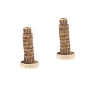 2 pcs bambola casa pendenza torre del modello pisa mini edificio prop bambola