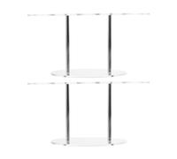 2 Pcs Bancarella Di Coni Gelato Stand Sushi Espositore Trasparente