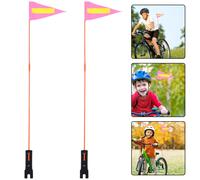 2 Pcs Bandiera Della Bicicletta Bandiere Riflettenti Per Bambini Da Bambino