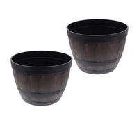 2 Pcs Barile Di Plastica Portavasi Da Esterno Per Piante Pentole Giardino