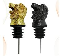 2 Pcs Beccuccio Per Vino Tappi Di Bottiglia Versatore Forma Testa Leone