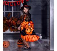 2 Pcs Befana Costume Strega Halloween Witch Decor Scopa Delle Streghe