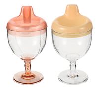 2 Pcs Bicchieri Di Plastica Bicchierini Tazze Da Allenamento Per Neonati