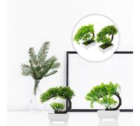 2 Pcs Bonsai Finto Albero Da Interno Di Piante Artificiali Decorazione Finte