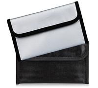 2 PCS Borsa Ignifuga Per Documenti Soldi Sacchetto Antincendio Impermeabile Resistente Al Fuovo Custodia Busta Protettiva Chiusura In Cerniera Con Rivestimento Silicone Sicura Per Documenti Contanti