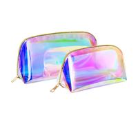 2 Pcs Borsa Per Cosmetici Da Viaggio Borse Trasparenti Il Trucco