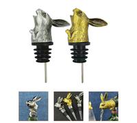 2 Pcs Bottle Sealer Metal Pourer Versatori Di Liquori Vino Tappo