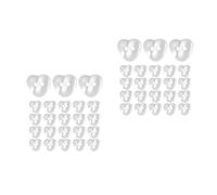 2 PCS Bottoni Bianco Perlescente Premere Il Pulsante Forma Di Cuore Decorativi