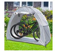 2 PCS Box Biciclette Può Essere Giuntato Box Biciclette Da Esterno con Tessuto Oxford 210D PU4000 Impermeabile Casetta Porta Attrezzi Da Giardino Ricovero Attrezzi,Silver