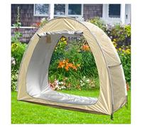 2 PCS Box Biciclette Può Essere Giuntato Garage Moto per Esterno con Tessuto Oxford 210D PU4000 Impermeabile Casetta Attrezzi Casetta Porta Attrezzi Da Giardino,Yellow