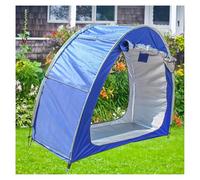 2 PCS Box Biciclette Può Essere Giuntato Garage Moto per Esterno Proteggi Da Vento,Pioggia,Neve,Polvere Casetta Porta Attrezzi Da Giardino Ricovero Attrezzi,Blue