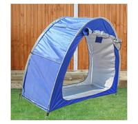 2 PCS Box Biciclette Può Essere Giuntato Garage Moto per Esterno Proteggi Da Vento,Pioggia,Neve,Polvere Tettoia per Esterno Casetta Porta Attrezzi Da Giardino,Blue