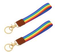 2 PCS Bracciale Gay Pride, Lgtbi, Portachiavi Arcobaleno Da Uomo E Da Donna, Cordino Resistente Con Motivo Pride, Accessorio Lgbtq per Portachiavi, Borse O Zaini, Simbolo Di Diversità, Uguaglianza