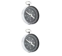 2 PCS Bussola Tascabile Ciondolo Compass Portatile Della Catena Chiave