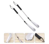 2 Pcs Calzascarpe Telescopico Corno Di Portatile Dal Manico Lungo