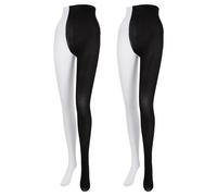 2 Pcs Calze Patchwork Costume Da Clown Per Bambine Collant Fantasia Donna