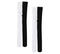 2 Pcs Calze Patchwork Costume Da Clown Per Bambine Leggings Neri Donna