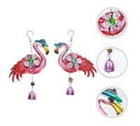 2 Pcs Campane Vento Campanelli Eolici Gancio Del Flamingo Wind Chime