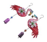 2 Pcs Campane Vento Campanelli Eolici Gancio Del Flamingo Wind Chime