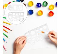 2 Pcs Cancelleria Per Studenti Righello Didattico Fornitura Scolastica