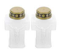 2 Pcs Candele Tombali Commemorative Senza Fiamma Da Giardino All'aperto