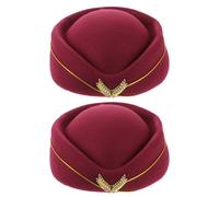 2 Pcs Cappello Assistente Di Hostess in Costume Da Compagnia Aerea