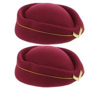 2 Pcs Cappello Da Hostess Esibizione Sul Palco in Costume Compagnia Aerea