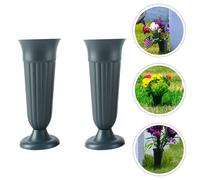 2 Pcs Cappello Da Vaso Di Plastica Ufficio Fiori Del Cimitero Vasi Per