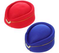 2 Pcs Cappello Hostess Viaggiare Assistente Di Volo Berretto Da Donna Cosplay