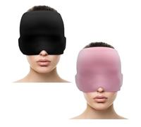 2 PCS Cappello per Emicrania, Riutilizzabile Cappello Mal di Testa Gel Ghiaccio, Confortevole Cuscinetti Terapia Caldo/Freddo per Alleviare L'emicrania, Occhi Gonfie e Sinus Stress