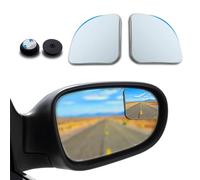 2 PCS Car Rearview Blind Spot Mirror, Adjustable High-definition Rectangular-shaped Mirror, Frameless Wide-angle Convex Mirror, Universal Auxiliary Mirror for Most Cars (Fan-shaped)