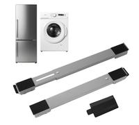 2 PCS Carrello Lavatrice regolabile Sposta Mobili Con Ruote Durevole Con gomma