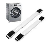 2 PCS Carrello Lavatrice,regolabile Sposta Mobili Con Ruote,Durevole,Con gomma antiscivolo Ruote Lavatrice,Adatto per lavatrici,frigoriferi,divani e armadi.Può sopportare 300 kg (Bianco)